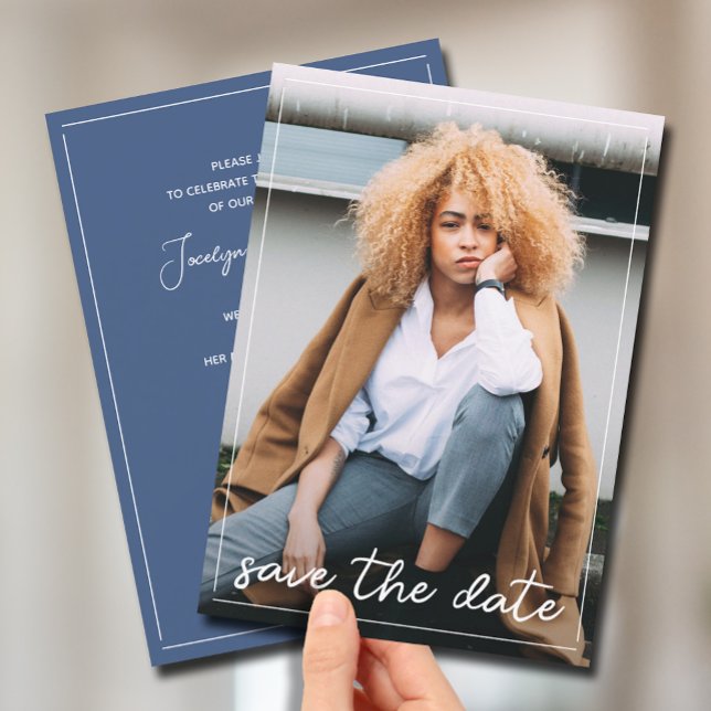 Invitation Graduation Enregistrer la photo Date (Créateur téléchargé)