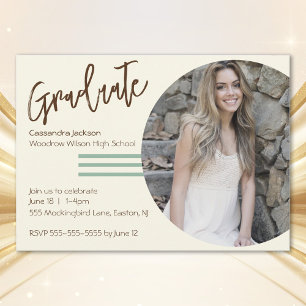 Invitation Graduation minimaliste Boho