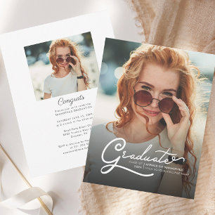 Invitation Graduation moderne 2025 Photo Party