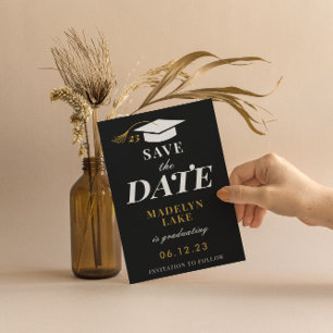 Invitation Graduation moderne Enregistrer la date Textable