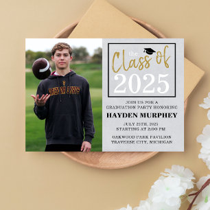 Invitation Graduation Party 2025 Open House Photo Gold