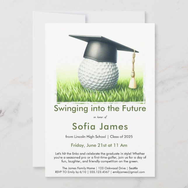 Invitation Graduation Party |  A Golf-Themed Graduation (Devant)
