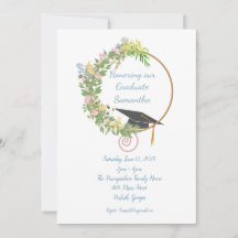 Graduation Party Floral Design avec personnalisati