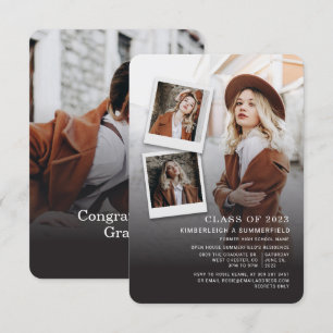 Invitation Graduation Party Photo Collage Grad 2024