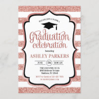 Graduation Party - Rose Gold White