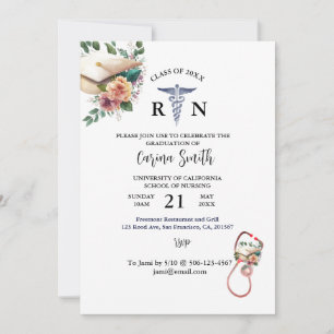 Invitation Graduation personnalisée en soins infirmiers Minim