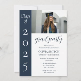 Invitation Graduation photo minimaliste