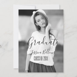 Invitation Graduation photo minimiliste moderne