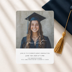 Invitation Graduation photo moderne amusante Catégorie 2025