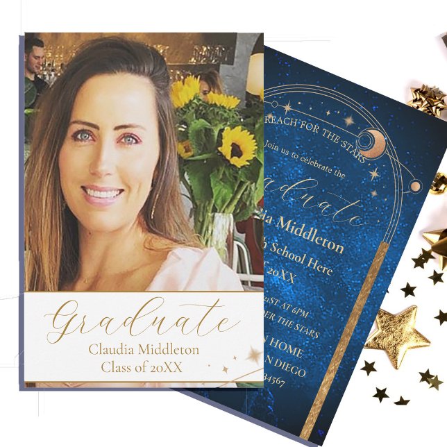 Invitation Graduation Photo Soirée Fête des étoiles (Créateur téléchargé)