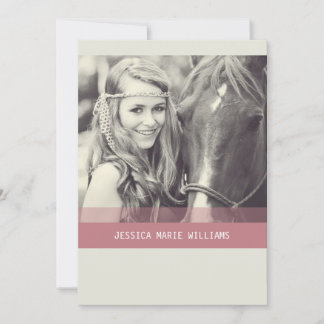 Invitation Graduation simple de Chevron | Rouge