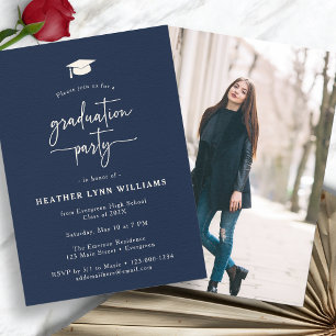 Invitation Graduation simple de la marine