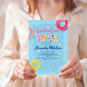 Invitation Graduation Summer Pool Party