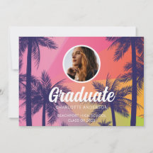 Graduation Tropical Palm Tree