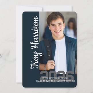 Invitation Graduation with several photo collage