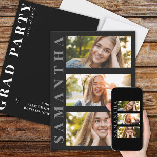 Invitation Graduel Moderne Minimaliste Simple Trois Photo