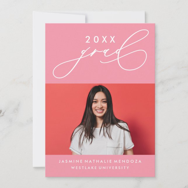 INVITATION GRADUELLE DE CALLIGRAPHIE WHIMSIQUE (Devant)