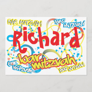 Invitation Graffiti Bar Mitzvah