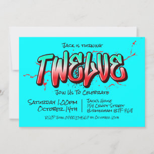 Invitation Graffiti Clair Douze