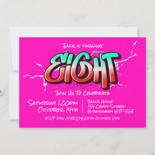 Invitation Graffiti Clair Huit