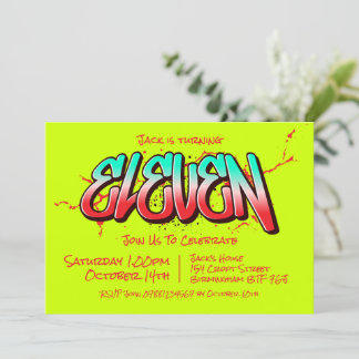 Invitation Graffiti Clair Onze
