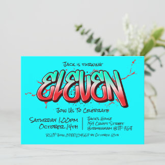 Invitation Graffiti Clair Onze