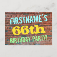 Graffiti sur mur de briques inspiré 66e anniversai
