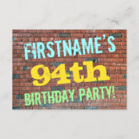 Graffiti sur mur de briques inspiré 94e anniversai