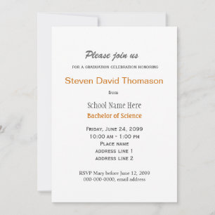 Invitation Graissage simple, gris et blanc