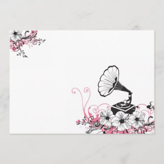 Invitation gramophone vintage