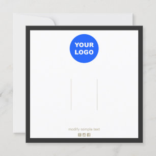 Invitation Grand ajout de logo noir bordure à cheveux écran