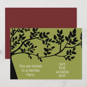Invitation Grand arbre Réception de jardin fonction