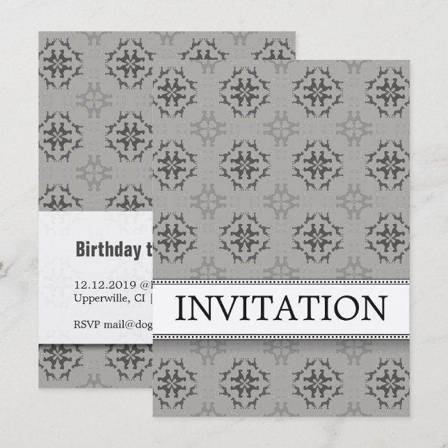 Invitation Grand Danois (Devant / Derrière)