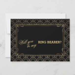 Invitation Grand Gatsby Anneau de Porteur de Bague de Mariage