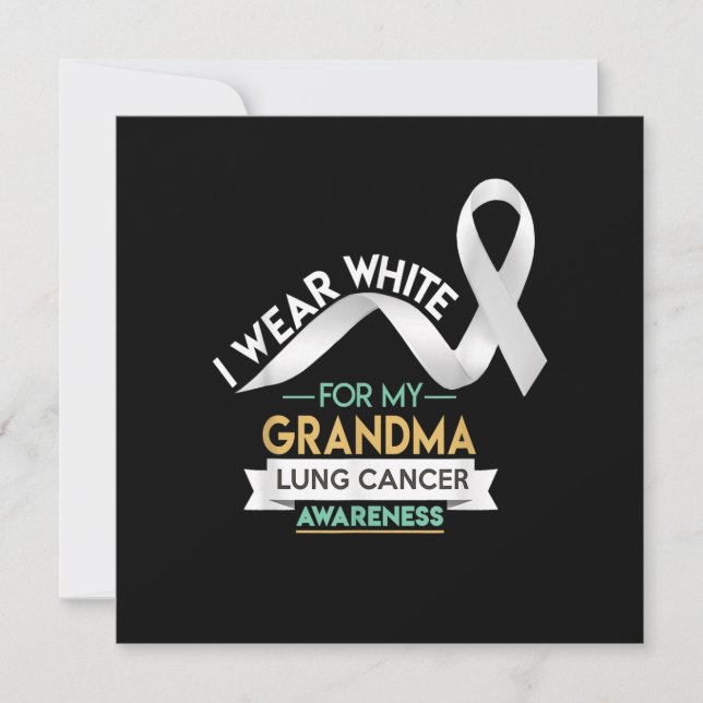Invitation Grand-mère Cancer du poumon Chemise White Ribbon S (Devant)