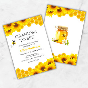 Invitation Grand-mère de l'abeille en nid d'abeille