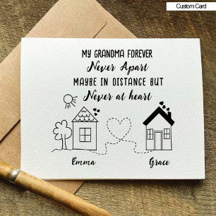 Invitation Grand-mère et Grande-fille Love Birthday Card