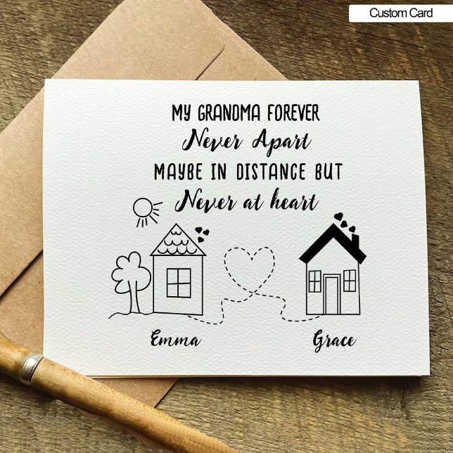 Invitation Grand-mère et Grande-fille Love Birthday Card (Grandmother and Grand Daughter Love Birthday Card)