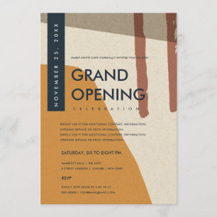 INVITATION GRAND OUVERTURE DE L'ART ABSTRAIT MODERNE ROUILLE 