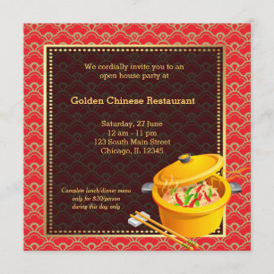 Invitation Grand ouverture Restaurant chinois
