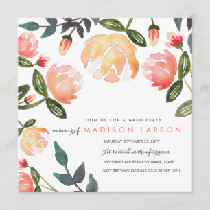 Invitation Grand Parti des Peach Peonies