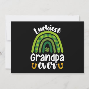 Invitation Grand-père le plus chanceux jamais famille St Patr