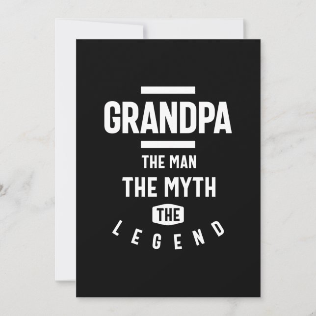 Invitation Grand-Père L'Homme Le Mythe La Légende (Devant)