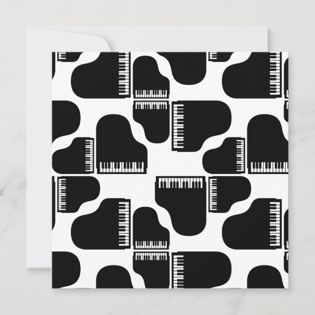Invitation Grand Pianos Musique Piano Art à thème COULEUR PER (Devant)