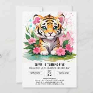 Invitation Grande aventure de Little Tiger Anniversaire