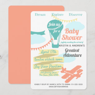 Invitation Grande Aventure Hot Air Balloon et avion