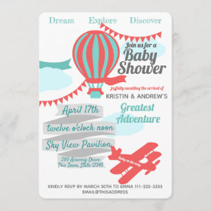 Invitation Grande Aventure Hot Air Balloon et avion
