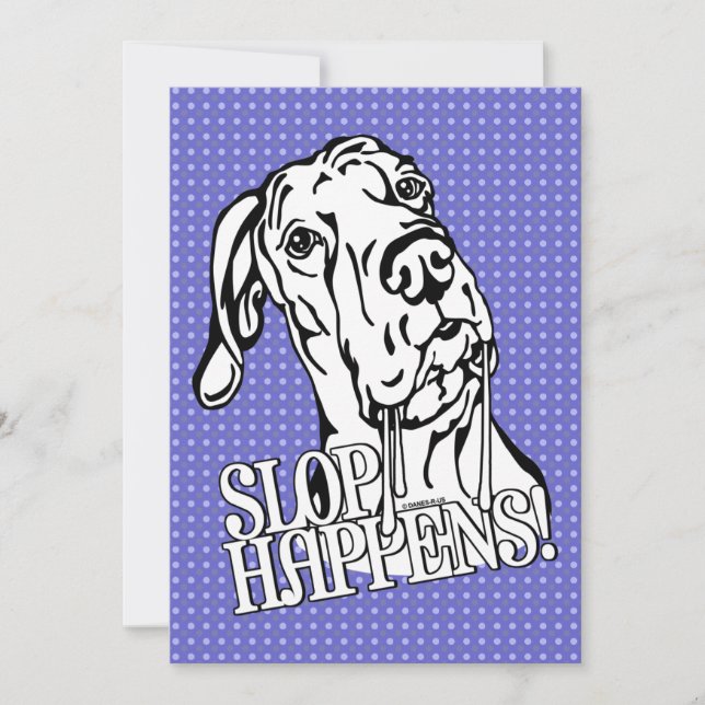 Invitation Grande Dane Slop se produit BW UC (Devant)