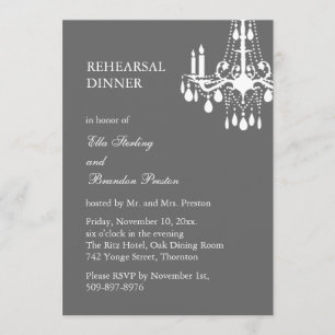 Invitation grande de dîner de répétition de salle
