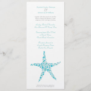 Invitation grande d'étoiles de mer de turquoise